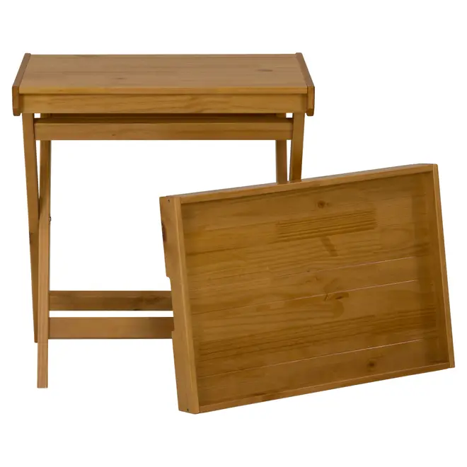 MESA LATERAL COM BANDEJA 63 CM X 43 CM ANDRADES - AMÊNDOA - Foto 2