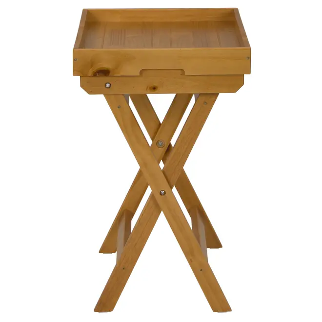MESA LATERAL COM BANDEJA 63 CM X 43 CM ANDRADES - AMÊNDOA - Foto 4