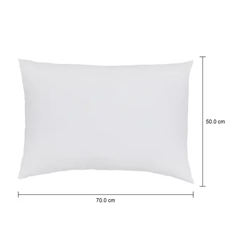 Imagem com medidas do produto TRAVESSEIRO DE FIBRA 50 CM X 70 CM REST
