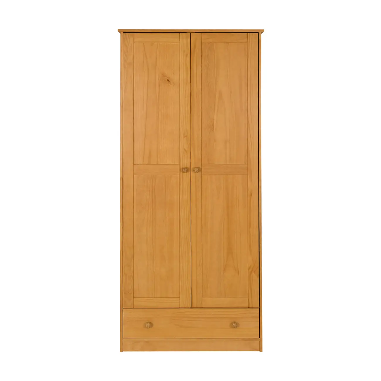 GUARDA-ROUPA 2 PORTAS/1 GAVETA TIMBER - AMÊNDOA - Foto 1
