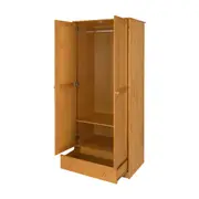 GUARDA-ROUPA 2 PORTAS/1 GAVETA TIMBER - AMÊNDOA - Foto 3