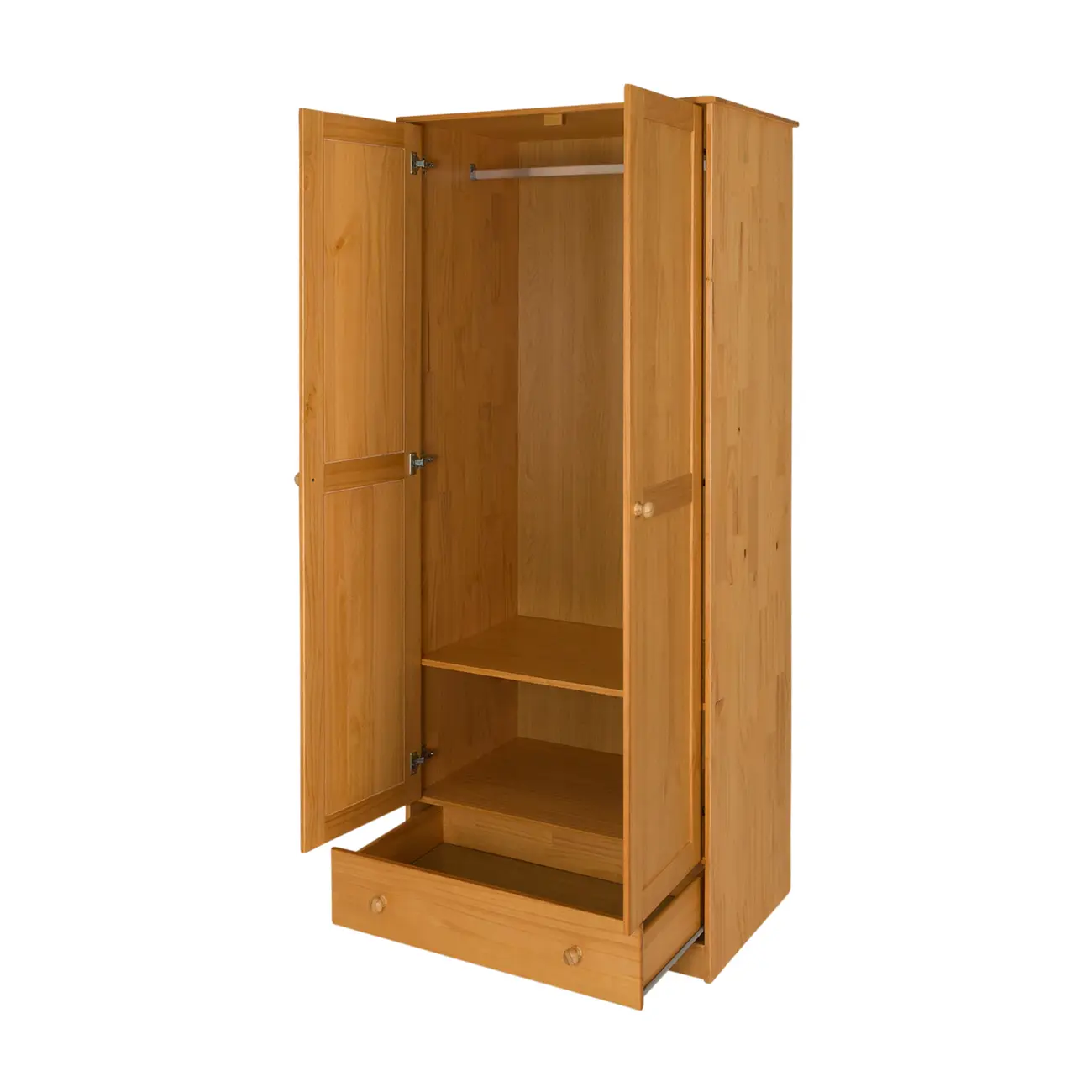 GUARDA-ROUPA 2 PORTAS/1 GAVETA TIMBER - AMÊNDOA - Foto 3