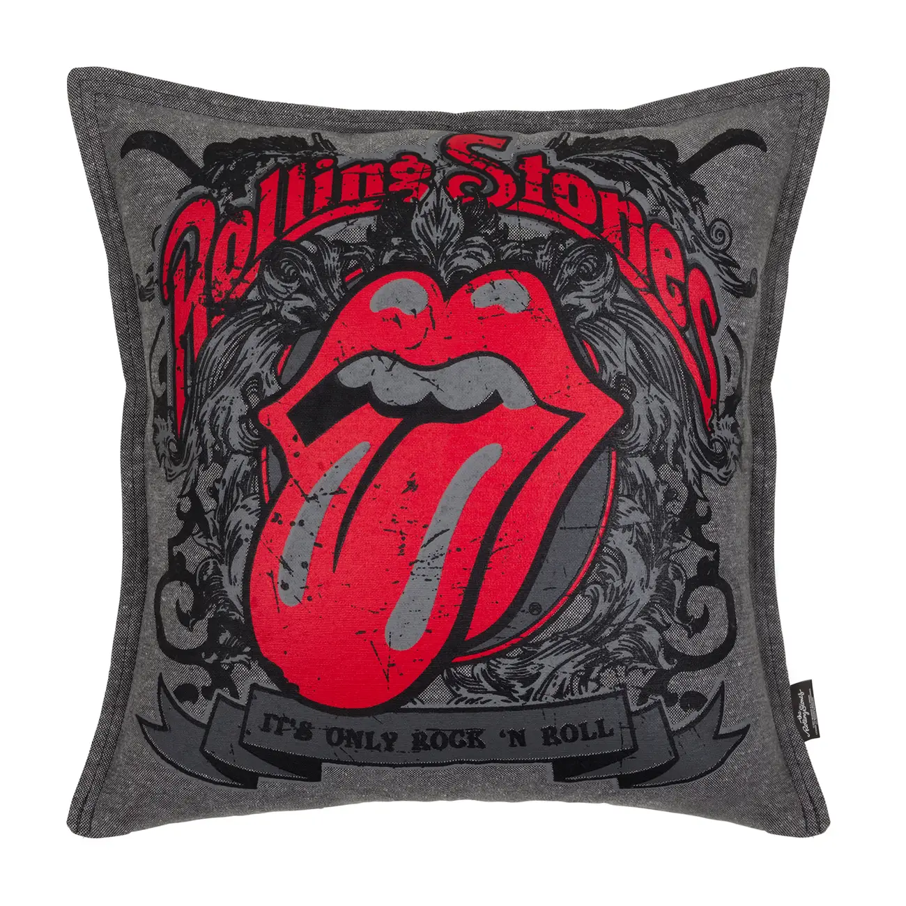 CAPA DE ALMOFADA 44 CM X 44 CM ROCK ICONS - KONKRET/VERMELHO - Foto 1