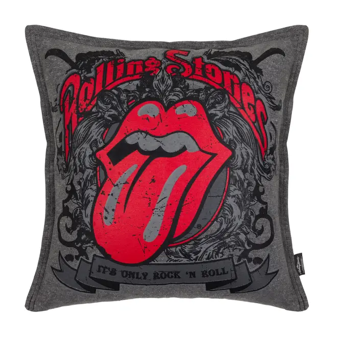CAPA DE ALMOFADA 44 CM X 44 CM ROCK ICONS - KONKRET/VERMELHO - Foto 1