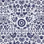 LENÇOL DE CASAL E QUEEN 2,40 M X 2,50 M FOLKSY - AZUL ESCURO/BRANCO - Foto 5