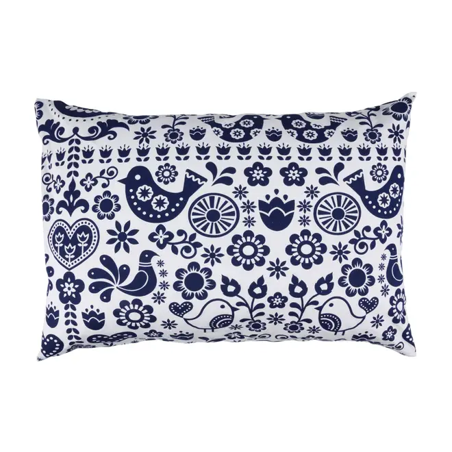 FRONHA 50 CM X 70 CM FOLKSY - AZUL ESCURO/BRANCO - Foto 1