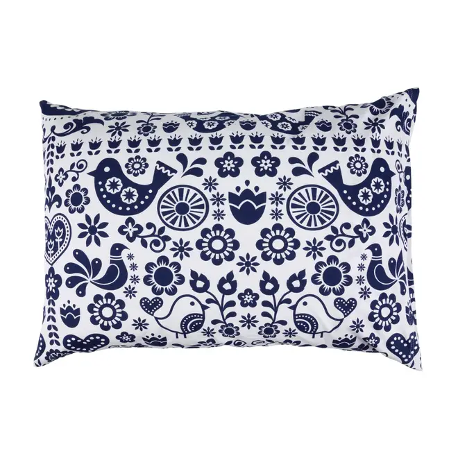 FRONHA 50 CM X 70 CM FOLKSY - AZUL ESCURO/BRANCO - Foto 2