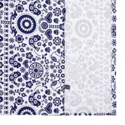 LENÇOL DE SOLTEIRO 1,60 M X 2,40 M FOLKSY - AZUL ESCURO/BRANCO - Foto 3