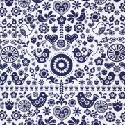 LENÇOL DE SOLTEIRO 1,60 M X 2,40 M FOLKSY - AZUL ESCURO/BRANCO - Foto 5