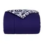 EDREDOM DE CASAL E QUEEN 2,40 M X 2,50 M FOLKSY - AZUL ESCURO/BRANCO - Foto 4