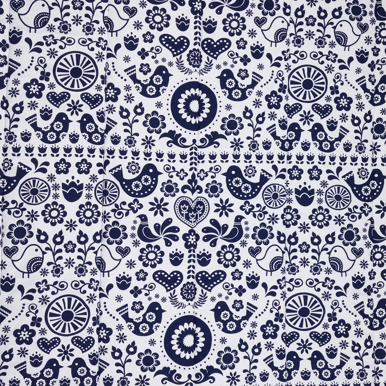 EDREDOM DE CASAL E QUEEN 2,40 M X 2,50 M FOLKSY - AZUL ESCURO/BRANCO - Foto 6