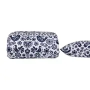 EDREDOM DE CASAL E QUEEN 2,40 M X 2,50 M FOLKSY - AZUL ESCURO/BRANCO - Foto 8