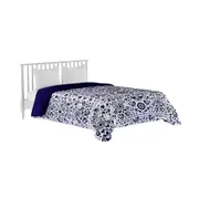 EDREDOM DE CASAL E QUEEN 2,40 M X 2,50 M FOLKSY - AZUL ESCURO/BRANCO - Foto 9