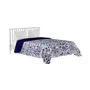 EDREDOM DE CASAL E QUEEN 2,40 M X 2,50 M FOLKSY - AZUL ESCURO/BRANCO - Foto 9