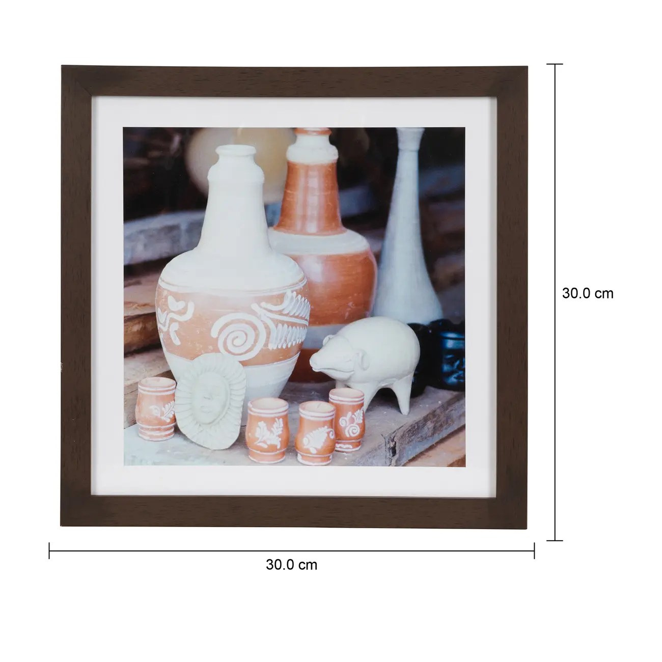 QUADRO TRACUNHAÉM II 30 CM X 30 CM - MARROM/MULTICOR - Foto 4