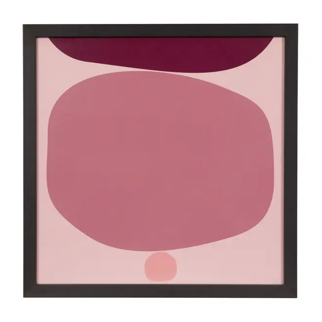 QUADRO COLORGANIC I 45 CM X 45 CM - PRETO/QUARTZO ROSA - Foto 1