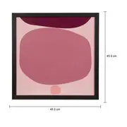 QUADRO COLORGANIC I 45 CM X 45 CM - PRETO/QUARTZO ROSA - Foto 4