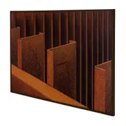 QUADRO 1,53 M X 1,03 M RETILÍNEAS - PRETO/COBRE - Foto 2