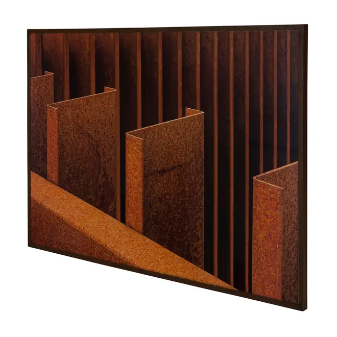 QUADRO 1,53 M X 1,03 M RETILÍNEAS - PRETO/COBRE - Foto 2