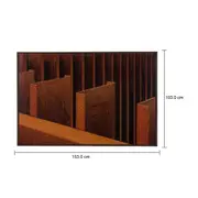 QUADRO 1,53 M X 1,03 M RETILÍNEAS - PRETO/COBRE - Foto 4