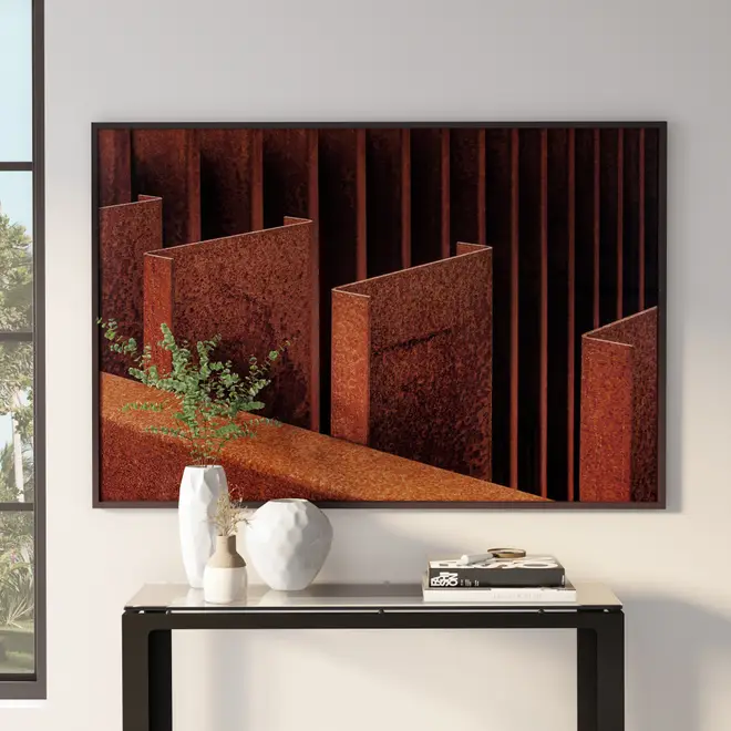 QUADRO 1,53 M X 1,03 M RETILÍNEAS - PRETO/COBRE - Foto 5