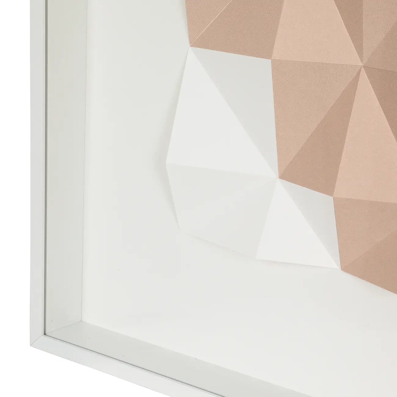 QUADRO DIAMANTE LOSANGO 61 CM X 61 CM - BRANCO/QUARTZO ROSA - Foto 3