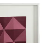 QUADRO DIAMANTE LOSANGO 61 CM X 61 CM - BRANCO/QUARTZO ROSA - Foto 4