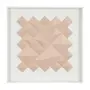 QUADRO DIAMANTE LOSANGO I 66 CM X 66 CM - BRANCO/QUARTZO ROSA - Foto 1