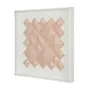 QUADRO DIAMANTE LOSANGO I 66 CM X 66 CM - BRANCO/QUARTZO ROSA - Foto 2