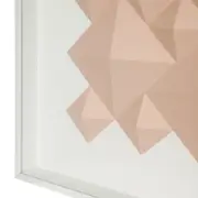 QUADRO DIAMANTE LOSANGO I 66 CM X 66 CM - BRANCO/QUARTZO ROSA - Foto 3