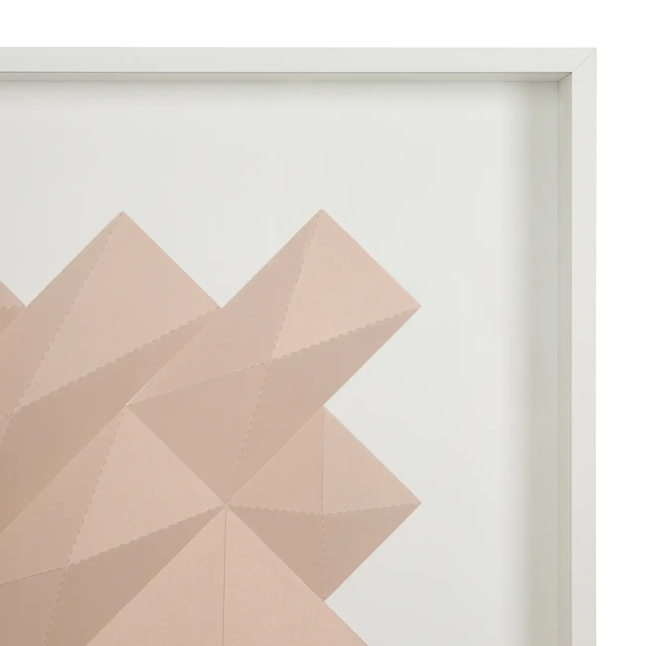 QUADRO DIAMANTE LOSANGO I 66 CM X 66 CM - BRANCO/QUARTZO ROSA - Foto 4