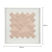 QUADRO DIAMANTE LOSANGO I 66 CM X 66 CM - BRANCO/QUARTZO ROSA - Foto 5