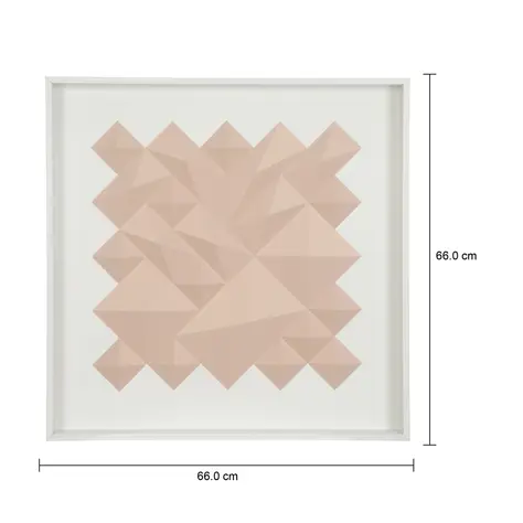 Imagem com medidas do produto QUADRO DIAMANTE LOSANGO I 66 CM X 66 CM