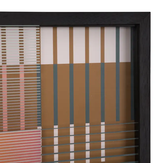 QUADRO LIGHT 60 CM X 60 CM STRIPES - PRETO/MULTICOR - Foto 3