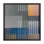 QUADRO DARK 60 CM X 60 CM STRIPES - PRETO/MULTICOR - Foto 1