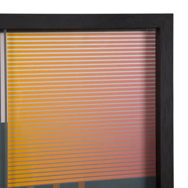 QUADRO DARK 60 CM X 60 CM STRIPES - PRETO/MULTICOR - Foto 3
