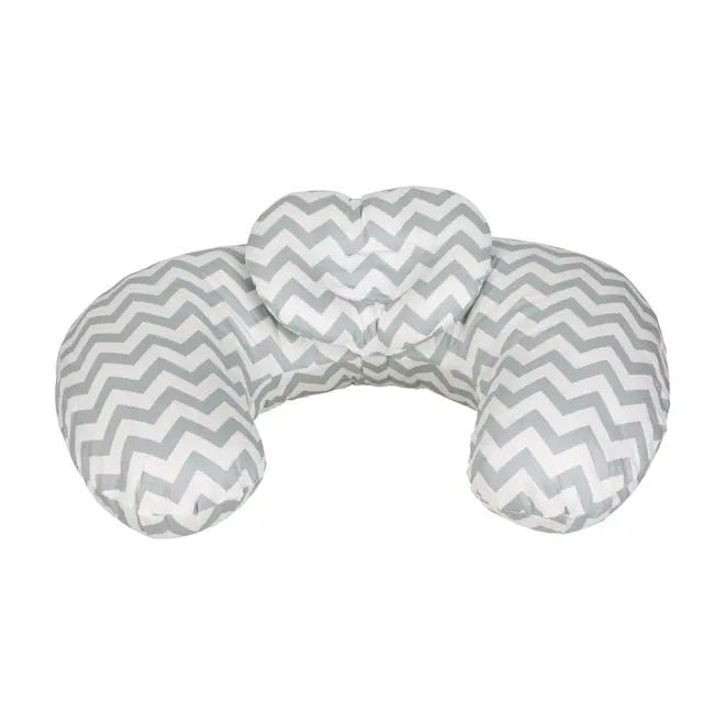 ALMOFADA AMAMENTAÇÃO 37 CM X 53 CM CUTE - BRANCO/CINZA - Foto 1