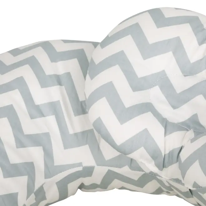ALMOFADA AMAMENTAÇÃO 37 CM X 53 CM CUTE - BRANCO/CINZA - Foto 4