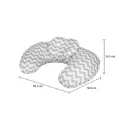 ALMOFADA AMAMENTAÇÃO 37 CM X 53 CM CUTE - BRANCO/CINZA - Foto 9