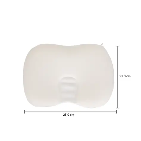 Imagem com medidas do produto TRAVESSEIRO ANATÔMICO PARA BEBÊ 28 CM X 21 CM FLUTUE