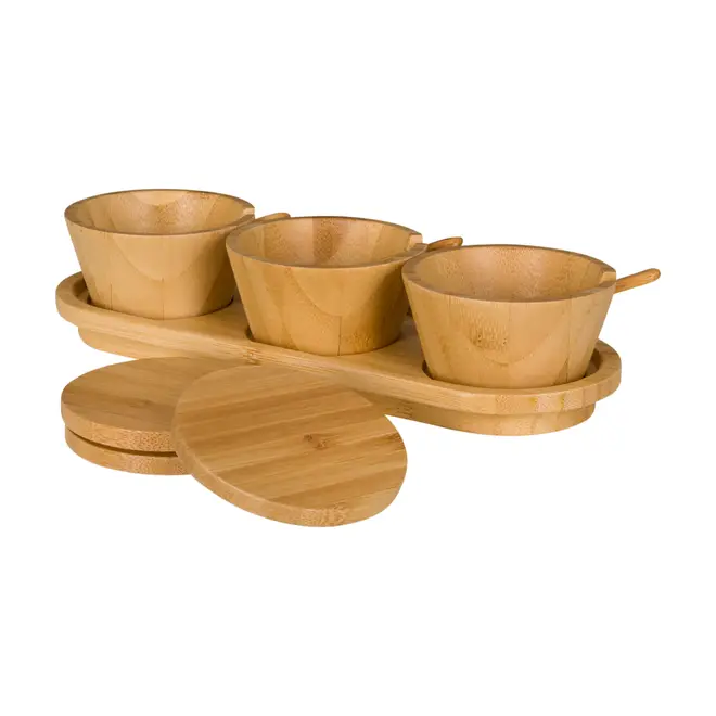 PORTA-MOLHOS PASTA COM 3 BAMBOO - BAMBU/BAMBU - Foto 2