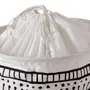 CESTO PARA ROUPA MIREMBA - BRANCO/PRETO - Foto 4