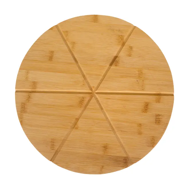 TÁBUA PIZZA COM CORTADOR BAMBOO - BAMBU/INOX - Foto 2