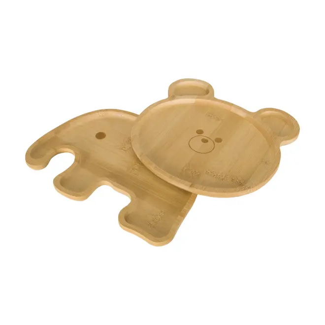 PRATO INFANTIL BAMBOO BEAR - BAMBU/NATURAL - Foto 6
