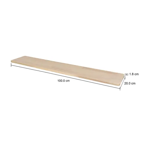 Imagem com medidas do produto PRATELEIRA 1.8 CM X 1 M X 20 CM SHAPE
