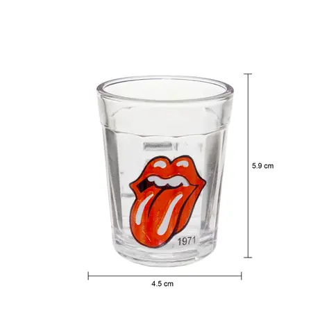 Imagem com medidas do produto COPO APERITIVO 45 ML ROCK HISTORY 1971
