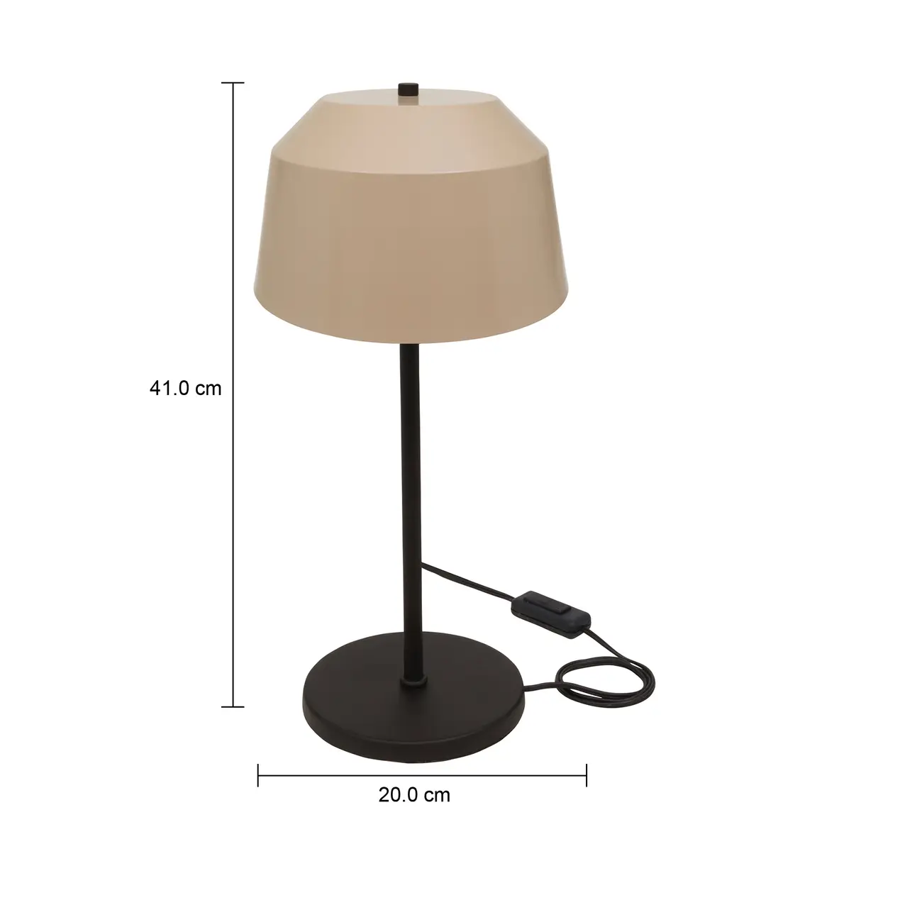 LUMINÁRIA DE MESA HAT - CAMELO/PRETO - Foto 8