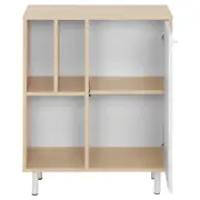ARMÁRIO PARA ESCRITÓRIO BAIXO 1 PORTA COLAB - NEW OAK/BRANCO - Foto 3