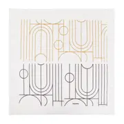 GUARDANAPO 39 CM X 39 CM PACOTE COM 20 PEÇAS ARC FINERY - PRATA/DOURADO - Foto 5