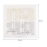 GUARDANAPO 39 CM X 39 CM PACOTE COM 20 PEÇAS ARC FINERY - PRATA/DOURADO - Foto 8